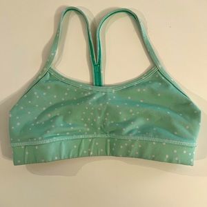 Lululemon mint green polka dot sports bra size 4